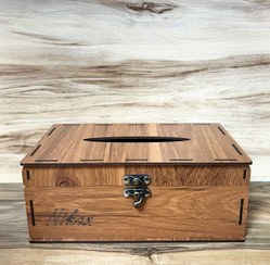 تصویر جعبه چوبی دستمال کاغذی 