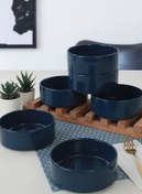 تصویر کاسه آبی سوپ پشته نیلی 14 سانتی متر 6 قطعه Keramika 