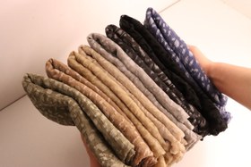 تصویر شال حریر طرح پلنگی - مشکی Shale harir tarhe palangi