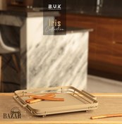 تصویر سینی مستطیل فلزی بزرگ بی وی کی کد 466225 کالکشن آیریس 