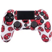 تصویر روکش دسته بازی PS4 طرح Spider-man زمینه سفید PS4 Controller Cover