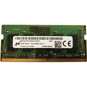 تصویر رم لپ تاپ استوک میکرون 4 گیگابایتDDR4 فرکانس 2666 ram micron 4GB