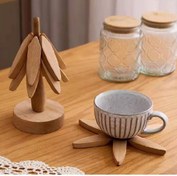 تصویر زیرقابلمه طرح کاج بامبو استنددار وارداتی 