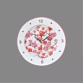 تصویر ساعت دیواری چینی زرین دایره توکیو (سایز 19) Zarin Iran ItaliaF Tokyo 1 Piece Porcelain Watch