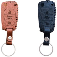 تصویر جاسوئیچی چرمی کیا اسپورتیج (سوییچ تاشو) لاکچری چرم 