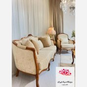 تصویر مبل کلاسیک کویین فرانسوی سه گل مناسب جهیزیه کد 433 