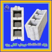 تصویر بلوک لیکا دو جداره ۱۵*۲۰*۴۰ کد A154 