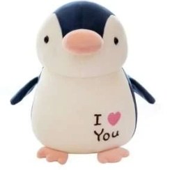 تصویر عروسک پنگوئن ای لاو یو سایز ۵۰ سانت 