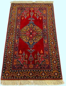 تصویر قالیچه دستباف 2متری تمام پشم طرح لچ و ترنج رنگ گیاهی کد 0700144 Handmade 2m full wool rug,Latch and toranj design,organic color 0700144