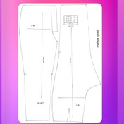تصویر الگو آماده شلوار زنانه سایز 46 