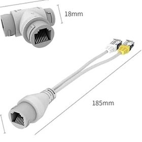 تصویر تبدیل poe دوربین مداربسته شبکه POE combiner 