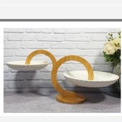 تصویر شیرینی خوری دوطبقه بامبو سرامیک وارداتی 