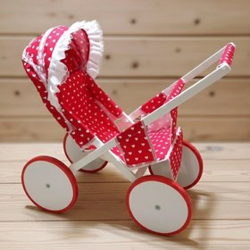 تصویر کالسکه عروسک چوبی 