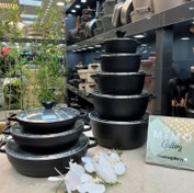 تصویر قابلمه عروس مدل خطی چدن گرانیت 