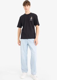 تصویر تی شرت مردانه مشکی دفکتو 