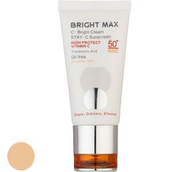 تصویر کرم ضد آفتاب رنگی برایت مکس SPF 50 مدل C-B ‌مناسب انواع پوست حجم 50 میلی‌لیتر - بژ طبیعی 