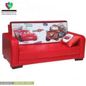 تصویر کاناپه و مبل تخت خواب شو کودک و نوجوان مدل ماشین مک کویین 