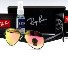 تصویر عینک آفتابی خلبانی مردانه و زنانه ریبن ری بن لنز شیشه مدل 3015 فنری UV400 RayBan 