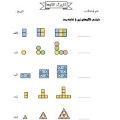 تصویر کاربرگ الگوها ریاضی سوم 