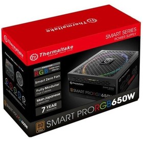 تصویر پاور 650 وات ترمالتیک Smart Pro RGB Bronze Full Modular Thermaltake SPR-650AH3FSB-R 650W Bronze Full Modular Power Supply