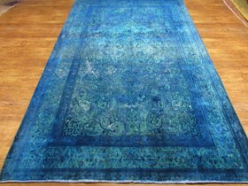 تصویر فرش وینتیج صبا دستباف ۶ متری آبی اعلا مدرن hand woven vintage carpet