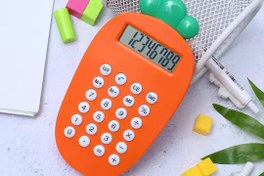 تصویر ماشین حساب فانتزی مدل هویج نمایشگر دیجیتال 8 بیت carrot Calculator 8-bit