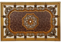 تصویر گل سقفی دور لوستری زیر لوستری مستطیل پی وی سی 120 * 180 سانتی سپاهان سقف مدل تارا کد (366) Rectangular PVC Ceiling Medallion 180×120 cm – Tara Model, Code 366 | Sepahan Saghf