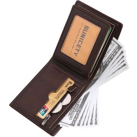 تصویر کیف پول مردانه ضد سرقت تاشو سانی ستی SUNICETY RFID anti-theft canvas men's wallet S3019 