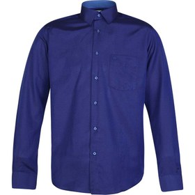 تصویر پیراهن مردانه جودون بلند آبی کاربنی 