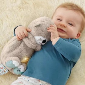 تصویر عروسک خرس شبخواب خروپوف کن موزیکال Musical snoring teddy bear