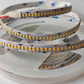 تصویر ریسه نواری تراکم 240 آفتابی 12 ولت pcb 1 cm - حلقه ۵ متری STRIP ww ۲۴۰ LED B