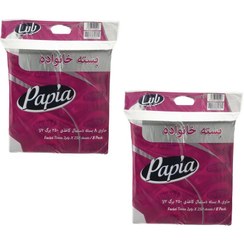 تصویر دستمال کاغذی 250 برگ پاپیا مدل اقتصادی دو بسته 8 عددی 