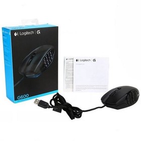 تصویر ماوس مخصوص بازي MMO لاجيتک مدل G600 ا Logitech G600 MMO Gaming Mouse Logitech G600 MMO Gaming Mouse
