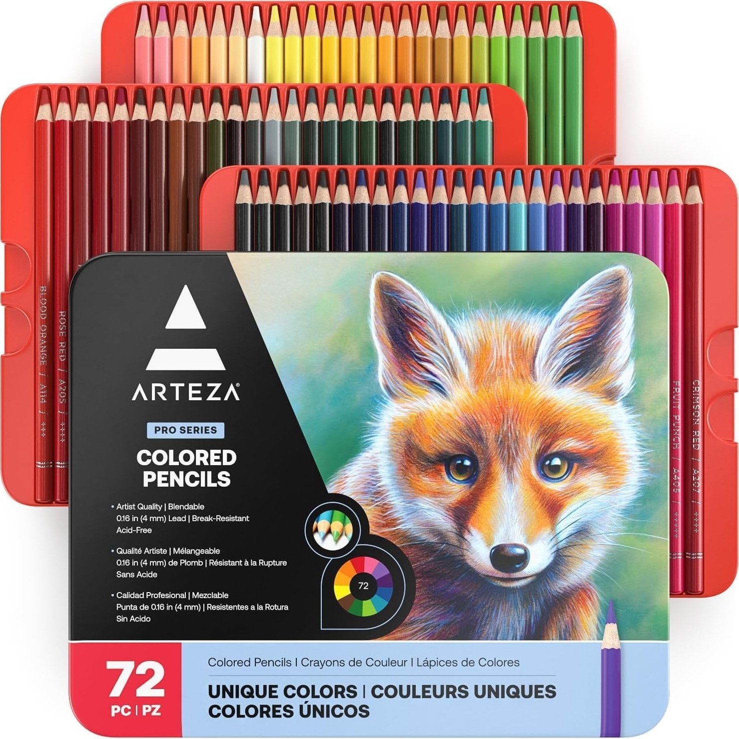 خرید و قیمت Arteza Colored Pencils Set of 72 - Artist-Grade