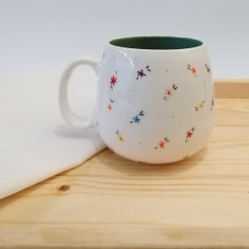 تصویر ماگ سرامیکی مدل گل گلی 