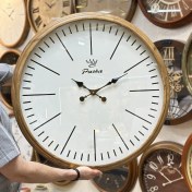 تصویر ساعت دیواری چوبی‌ پاشا کد ۷۵۸ - صفحه سفید Pasha Wooden Wall Clock No.758