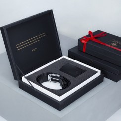 تصویر ست چرم مردانه (جاکارتی، کمربند) 