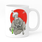 تصویر ماگ با طرح فان پیرمرد قاجاری 