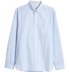 تصویر پیراهن مردانه آبی روشن H&M 