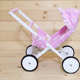 تصویر کالسکه عروسک چوبی 