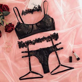 تصویر ست سه تیکه زنانه اورجینال Shein bra set shein