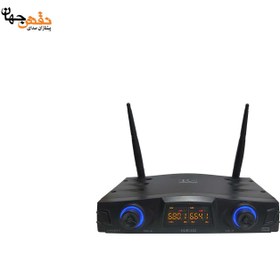 تصویر میکروفن بی سیم دو کانال پی وی مدل Wireless microphone P.V HUR302 