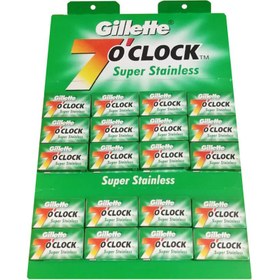 تصویر تیغ یدک ژیلت مدل 7oclock پک 100 عددی 