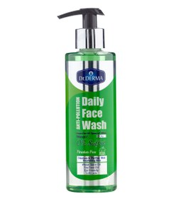 تصویر فیس واش سبز پوست چرب دکتر درما حجم 250 میل اورجینال Green face wash for oily skin dr derma 250 ML