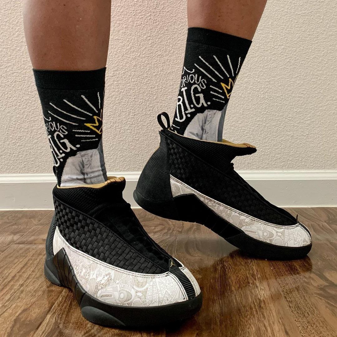 Jordan 15 clearance black and white