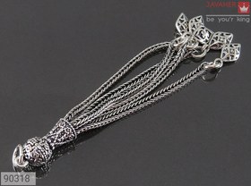 تصویر کرکوش نقره پنج رشته ای فاخر کد 90318 