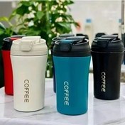 تصویر تراول ماگ کافی coffee دوقفله نی دار حجم380 