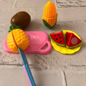 تصویر اسباب بازی میوه برشی ویژه تقویت دستورزی کودک +۱ سال 