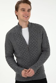 تصویر پلیور خاکستری مردانه یو اس پولو اسن 