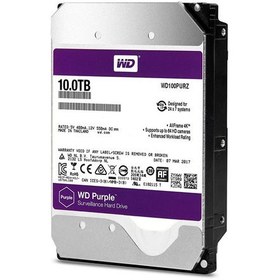 تصویر هارد دیسک اینترنال وسترن دیجیتال سری بنفش مدل Purple ظرفیت 10 ترابایت استوک Western Digital Purple Internal Hard Disk 10TB Stock